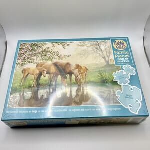 Horse Family 350 Piece Family Jigsaw Puzzle Cobble Hill NEW